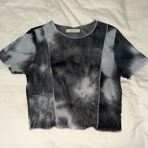 Aratta Monochrome Tie-Dye Crop Top